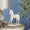 thumbnail image 5 of 14" x 15" Light Brown Wood Horse Sculpture, by DecMode, 5 of 13
