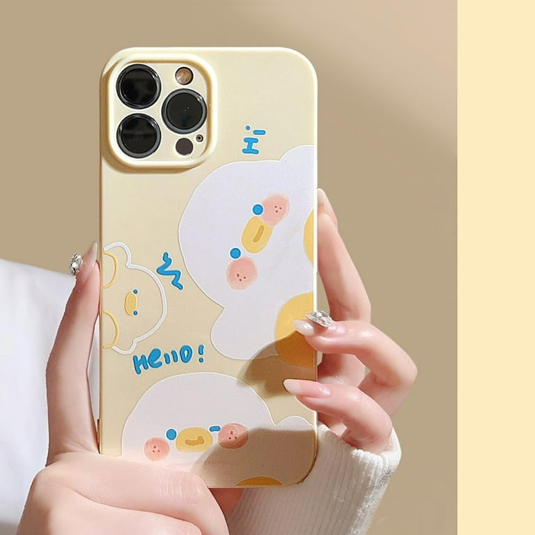 Funny Cute Little Duck Soft for iPhone Case (Yellow,iPhone 15 Pro