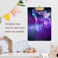 thumbnail image 6 of FMSHPON Wolf Starry Sky Clipboard Hardboard Wood Nursing Clip Board and Pull for Standard A4 Letter 13x9 inches, 6 of 7