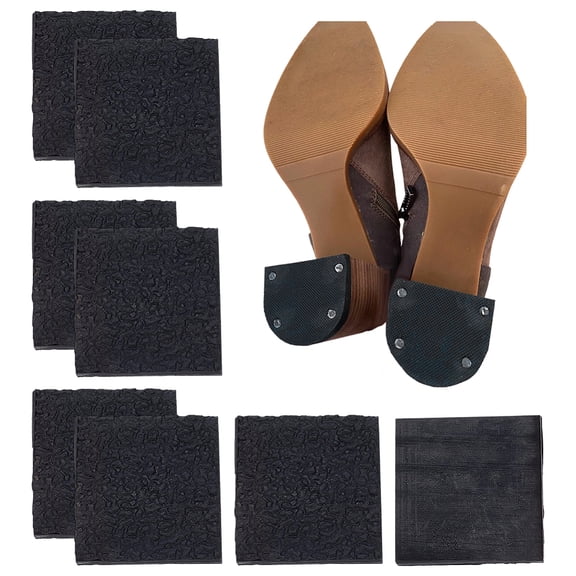 Rubber Heel Plates Shoe Heel Taps Repair Sole Pad Square Black 63x63x8mm