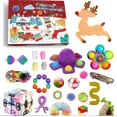 thumbnail image 3 of Calendario de cuenta regresiva de Adviento de Navidad de 24 días, juguetes antiestrés, Papá Noel, árbol de Navidad, alce, regalo para niños, calendario de adviento, 3 of 5