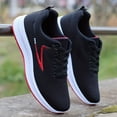 thumbnail image 4 of Men's Breathable Mesh Sneakers,  Black Trendy Versatile Work Shoes Summer Anti-Odor Casual Shoes, Slip- Lightweight Woven Running Shoes,, 4 of 7