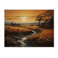 thumbnail image 3 of Designart "Countryside Bucolic Sunrise Collage II" Landscapes Print on Natural Pine Wood, 3 of 5
