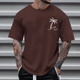 thumbnail image 5 of Yertdoel Mens T-Shirts Fashion Palm Tree Tropical Printed Graphic Beach Tee Tops Solid Color Round Neck Summer Vacation Casual Short Sleeve Shirts, 5 of 5