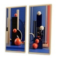 thumbnail image 3 of Designart « Calder's Tribute Geometric Simplicity » Ensemble Moderne de 2 Oeuvres Murales Géométriques Encadrées - Ensemble Moderne de Toiles Encadrées Bleues pour Déco de Salon, 3 of 6