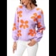 thumbnail image 3 of Suéter de Mujer de Otoño, Larga, Cuello Redondo, Jersey de Punto de Gran Tamaño, Tops Casuales con Estampados. Púrpura L, 3 of 10