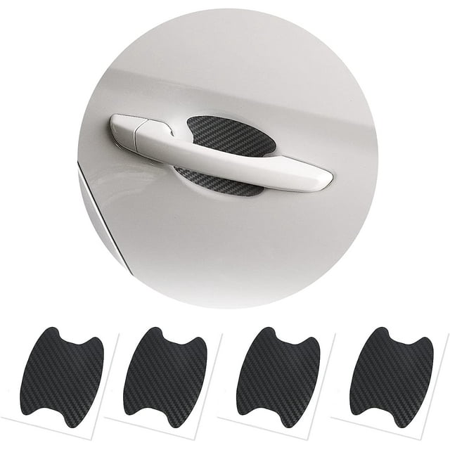 Car Door Handle Protector, Carbon Fiber AntiScratches Car Door Cup
