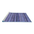 thumbnail image 2 of Ahgly Company Machine Washable Indoor Square Abstract Blue Modern Area Rugs, 6' Square, 2 of 4