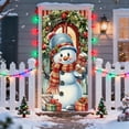 thumbnail image 3 of Christmas Door Decoration Hanging Cloth 90 cm x 185 cm Multicolor Polyester Holiday Party Background Tapestry With Festive Nativity Snowman Santa Designs, 3 of 6