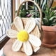 thumbnail image 2 of Monedero de paja de hombro de paja tejida flor Margarita paja verano playa foto accesorios decoración para hogar Caqui claro Los 20x30x7cm Magideal Monedero de paja, 2 of 7