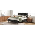 thumbnail image 6 of Full Size Modern Platform Bed Frame with Upholstered Headboard and Wooden Slats - No Box Spring Required, Easy Assembly, Noise-Free Design, Black, 6 of 9