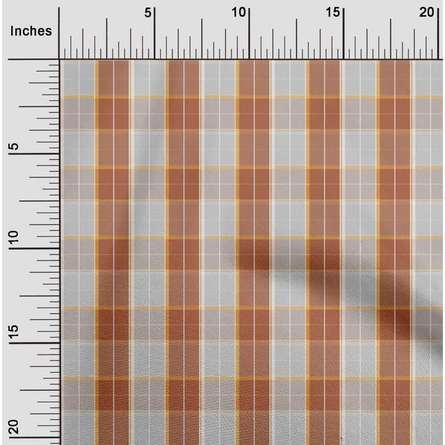 oneOone Cotton Poplin Fabric Madras Check Printed Craft Fabric BTY 56 Inch Wide