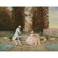 thumbnail image 2 of Elia Joseph Laurent 14x12 Black Ornate Wood Framed Double Matted Museum Art Print Titled: Conversation in the Park, 2 of 5