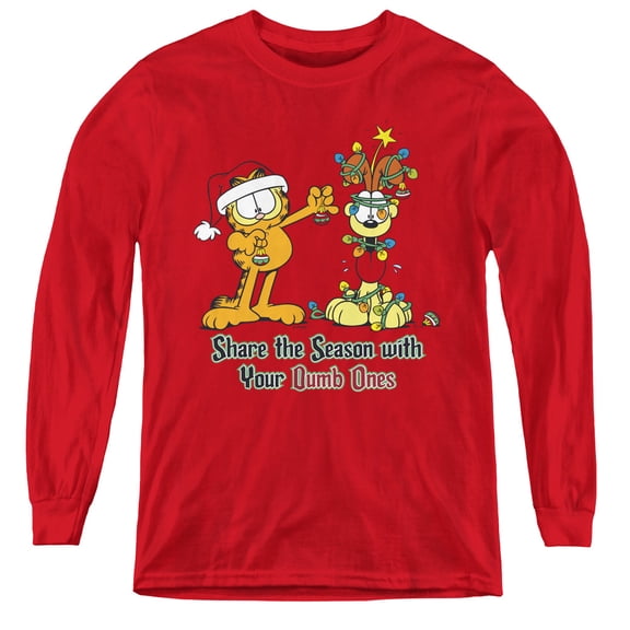 Garfield - Share The Season - Youth Long Sleeve Shirt - Large