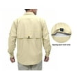thumbnail image 2 of Little Donkey Andy Men's UPF 50+ UV Protection Shirt, Long Sleeve Fishing Hiking Shirt Light Khaki 3XL, 2 of 7