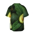 thumbnail image 2 of Gaeub Fresh Avocados Men's Lapel Short Sleeve Shirt, Relaxed Fit Shirt, Soft and Breathable for Outdoors Party Travel - 4X-Large, 2 of 7