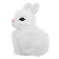 thumbnail image 1 of Mini conejos de peluche realistas, lindos y realistas, modelo de simulación de conejo, juguete de animales de peluche, figura de conejo peludo para decoración de mesa, 1 of 7