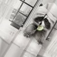 thumbnail image 5 of Funny Raccoon Shower Curtain, Cute Fun Animal Cartoon Modern Pets Bathroom Curtains,Grey Black White Rustic Farmhouse Wildlife Hilarious Bath Curtain Set with Hooks, 47X64in, 5 of 5