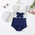 thumbnail image 2 of Gerichy Toddler Girl Swimsuit,Girls Bathing Suit Toddler Girls Short Sleeve Stripe Printing Beach Bathing Suit Girls Swimwear Swimsuit, 2 of 6