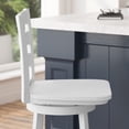 thumbnail image 3 of Taylor & Logan Ladderback Wooden Swivel Counter Stool with Footrest White Wash, 3 of 5