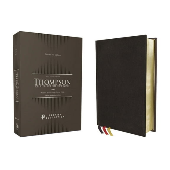 Kjv, Thompson Chain-Reference Bible, Premium Goatskin Leather, Black, Premier Collection, Art Gilded Edges, Black Letter, (Hardcover)