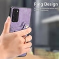 thumbnail image 6 of Samsung Galaxy S20 FE Case Wallet, S20 FE 5G Case, S20 FE 2022 Case, RFID Blocking Multiple Cards Slots Ring Holder Stand Shockproof Protective Hand Wrist Wallet Case Cover - Purple, 6 of 12