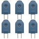 thumbnail image 1 of 6 unidades de enchufes eléctricos macho de repuesto, 125 V, 10 A, giratorios, tipo EE. UU., 1 of 8