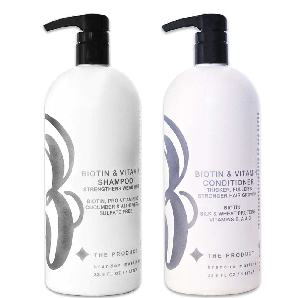 Biotin Shampoo & Conditioner for Hair Growth Set, Thickening Anti Hair Loss  Shampoo and Conditioning Treatment Set b the product 