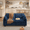 Blue, variant on Aiho 69" Sofa Couch for Living Room | 3-Seater with Padded Arms, Solid Wood Legs, Easy Setup |Dark Gray