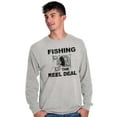 thumbnail image 3 of Fishing Reels Funny Fisher Pun Joke Men's Long Sleeve Tee T Shirt Brisco Brands X, 3 of 6