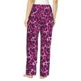 thumbnail image 6 of Pajama Pants Women, red pink Leopard print Sweatpants Soft Sleep Lounge Pants, Casual PJ Bottoms Pants with Pockets, 6 of 7