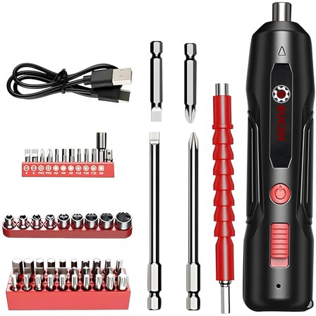 2.0 Professional Cordless Electric Screwdriver Kit | 10-Piece Bit Set | 3.6-4.2v Rechargeable Battery | 2000mah Battery | 360 Rpm Speed | 5-2.5 Nm Torque | Push Start & Smart Stop Tool