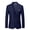 Dark Blue, variant on Jackets Men Orange Winter Blazer Solid Big Button Jackets Collared Long Sleeve Coat Fashion Pockets Shirts