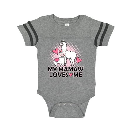 

Inktastic Mamaw Loves Me Llama Gift Baby Girl Bodysuit