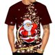 thumbnail image 1 of Camisetas navideñas con estampado 3d divertido de Papá Noel, camisetas de gran tamaño, camisetas para hombre, camisas informales de vacaciones de verano con cuello redondo, ropa Harajuku para hombre, 1 of 4