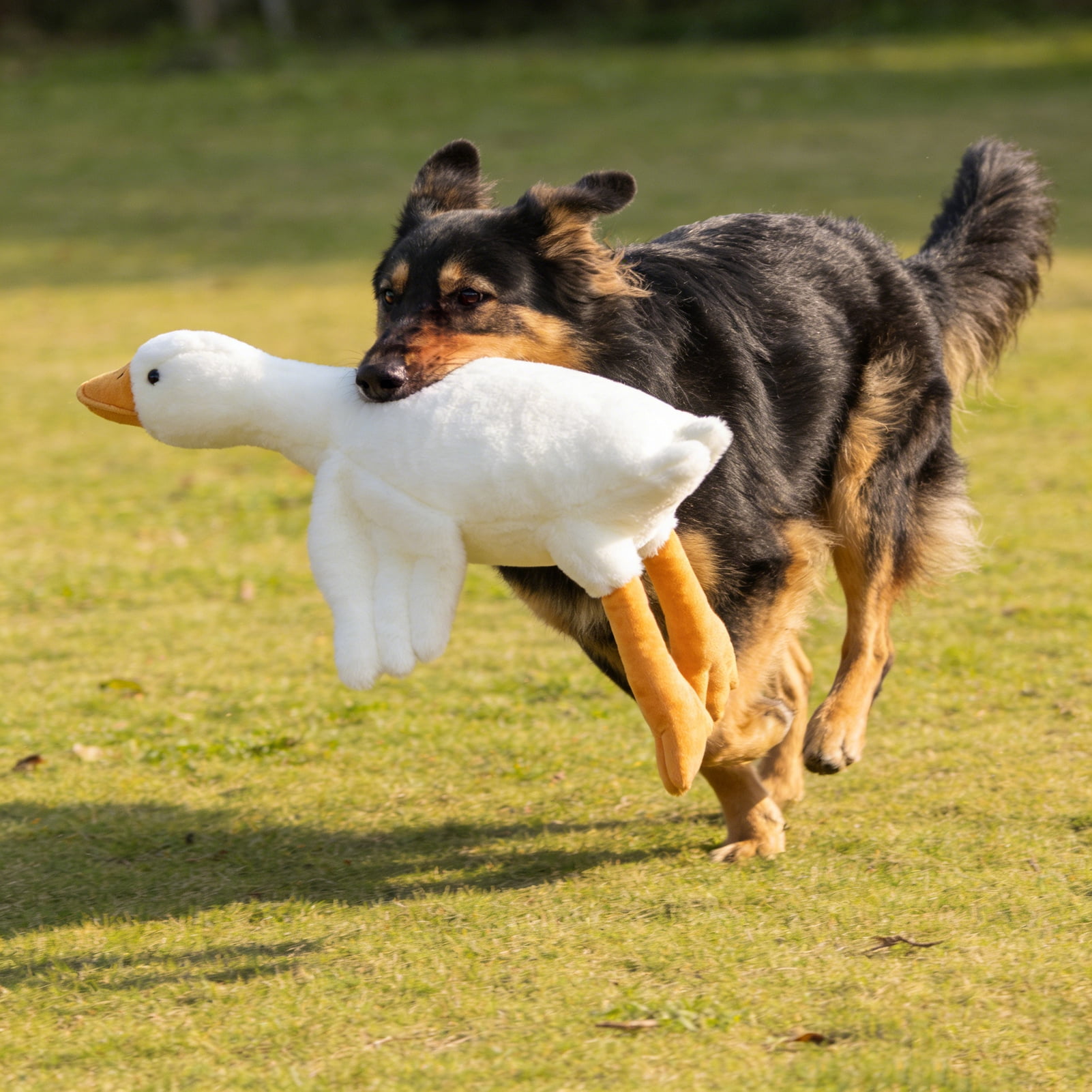 YIFAEUX Goose Plush Dog Toy Soft Stuffed Animal for Aggressive Chewers Realistic Goose Toy Interactive Dog Toy Gift for Pet Lovers