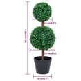 thumbnail image 4 of vidaXL Artificial Boxwood Plant with Pot Ball Shaped Green 60 cm, 4 of 4