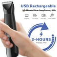 thumbnail image 6 of Dog Clippers with LED Display, Cordless 4-in-1 Pet Grooming Tool for Dogs Cats, Low-Noise Hair Trimmer with Nail Grinder Attachment, Rechargeable, 6 of 8