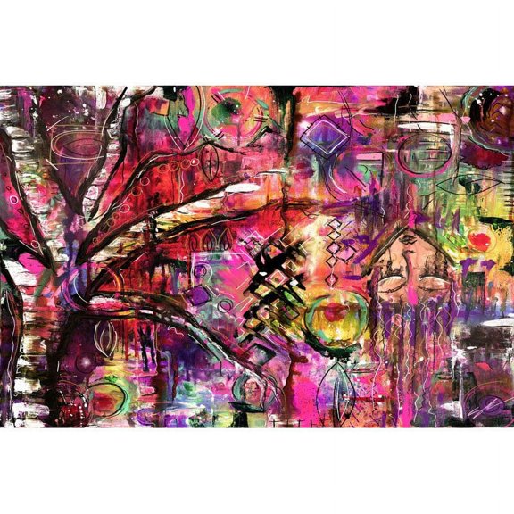 "Abstract Surrealism" Painting Print on Wrapped Canvas