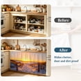thumbnail image 4 of Summer Beach Cabinet Curtain 28"Wx35"L, Dustproof Under Sink Skirt with Self Adhesive Tape, Sunset Nautical Ocean Sea Cabinet Curtain Cover for Bathroom Vanity, Kitchen Sink, Laundry Room, 4 of 9