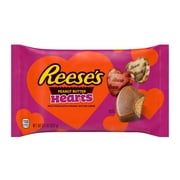 Reese's Milk Chocolate Peanut Butter Creme Hearts Valentine's Day Candy, Bag 9.1 oz