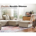 thumbnail image 6 of JULY'S SONG 134.6" Luxury Sectional Sofa Set, Cloud Couch Modular Sectionals for Living Room, Comfy L Shaped Couches and Sofas with Movable Storage Ottoman - Beige, 6 of 10