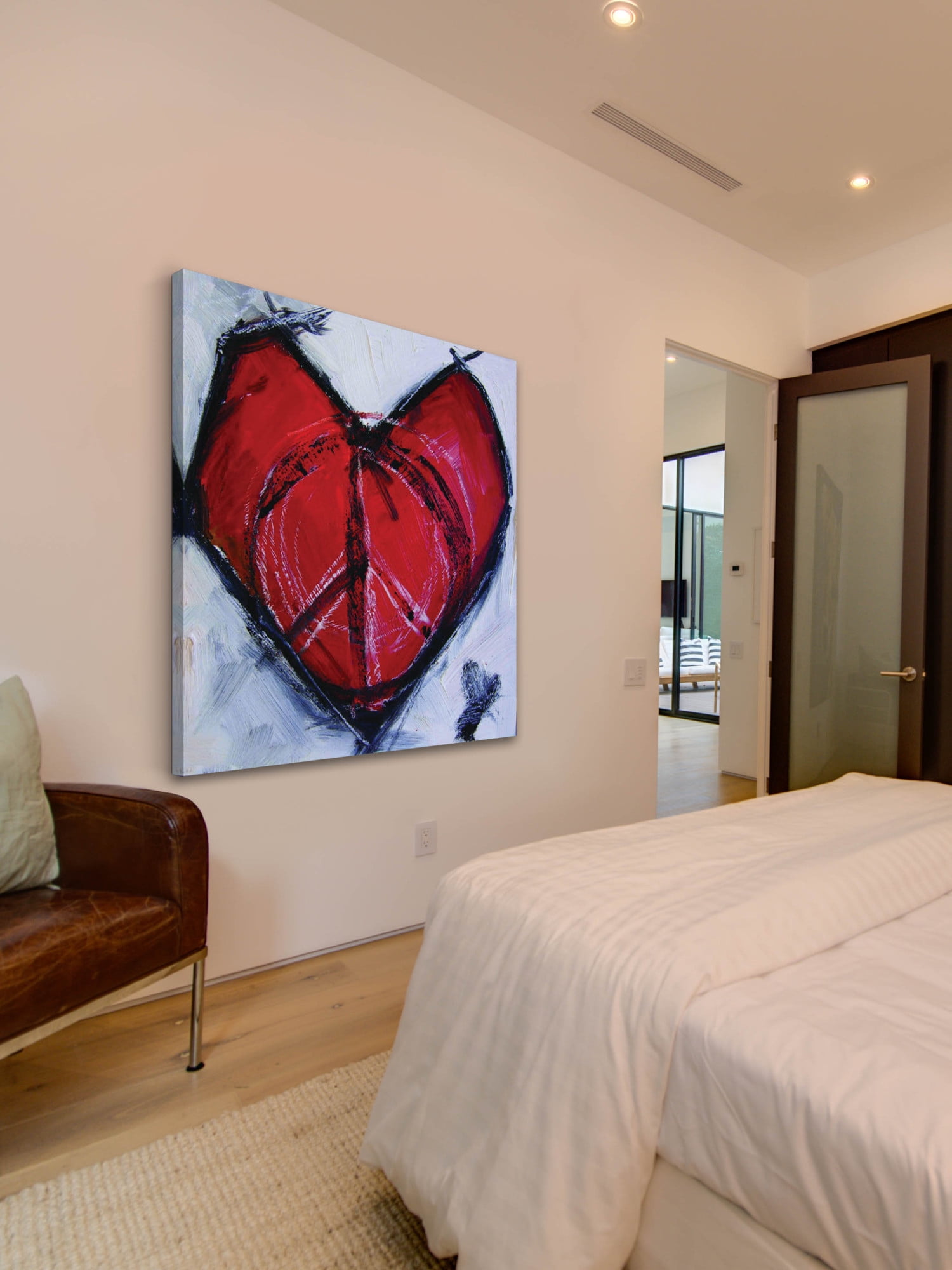 Marmont Hill "Heart of Peace" by Tori Campisi Painting Print on Canvas