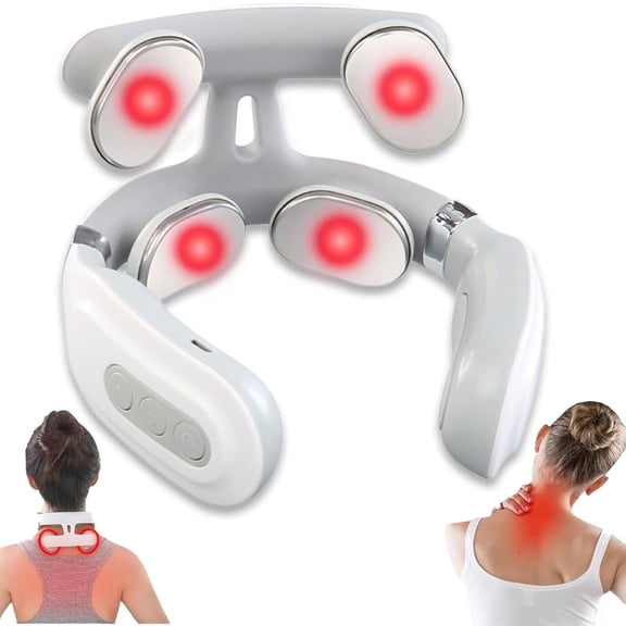 Magic Pro 2.0 Vagus Nerve,4-Head Vitality Magic Neck Massager With 5 Vibration Modes & 16 Intensity Levels,Portable Neck Massager For Pain Relief Deep Tissue, Ideal Gift For Women & Men