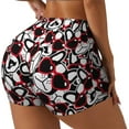 thumbnail image 2 of Sigee French Bulldog1 Print Women's High Waist Workout Shorts - Squat Proof, Tummy Control, Yoga and Gym Activewear-Medium, 2 of 9