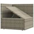 thumbnail image 6 of 10 Piece Patio Lounge Set with Cushions Gray Poly Rattan, 6 of 12