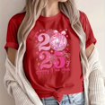 thumbnail image 2 of Camisetas de Manga Corta para Mujeres, Camiseta de Cuello Redondo Impresa de Moda, Primavera Y Verano Casual, 2 of 9