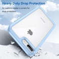 thumbnail image 6 of Case for iPhone 7 Plus 8 Plus Case Slim Dropproof [Defend from Drop/Scratch/Slip/Fingerprint] Clear Acrylic Hard Back Soft TPU Bumper Hybrid Phone Cover for iPhone 7 Plus 8 Plus-Blue, 6 of 16