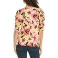 thumbnail image 2 of Anne Klein womens  Ruched T-Shirt, s, Red, 2 of 2
