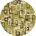 thumbnail image 1 of Ahgly Company Machine Washable Indoor Round Transitional Chrome Gold Yellow Area Rugs, 6' Round, 1 of 7
